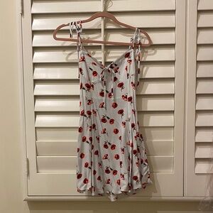 Blue Life White Floral Tie-Front Sundress